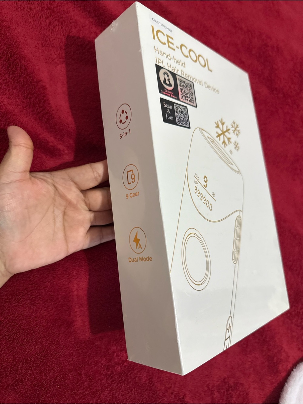 ICE-COOL Handheld IPL Hair Removal Device - White